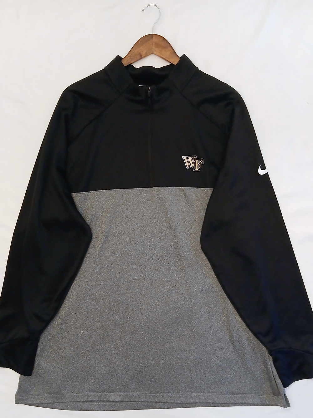 Nike Golf Wake Forest Demon Deacons 1/4 Zip Pullover Jacket Black Gray Men's 3XL